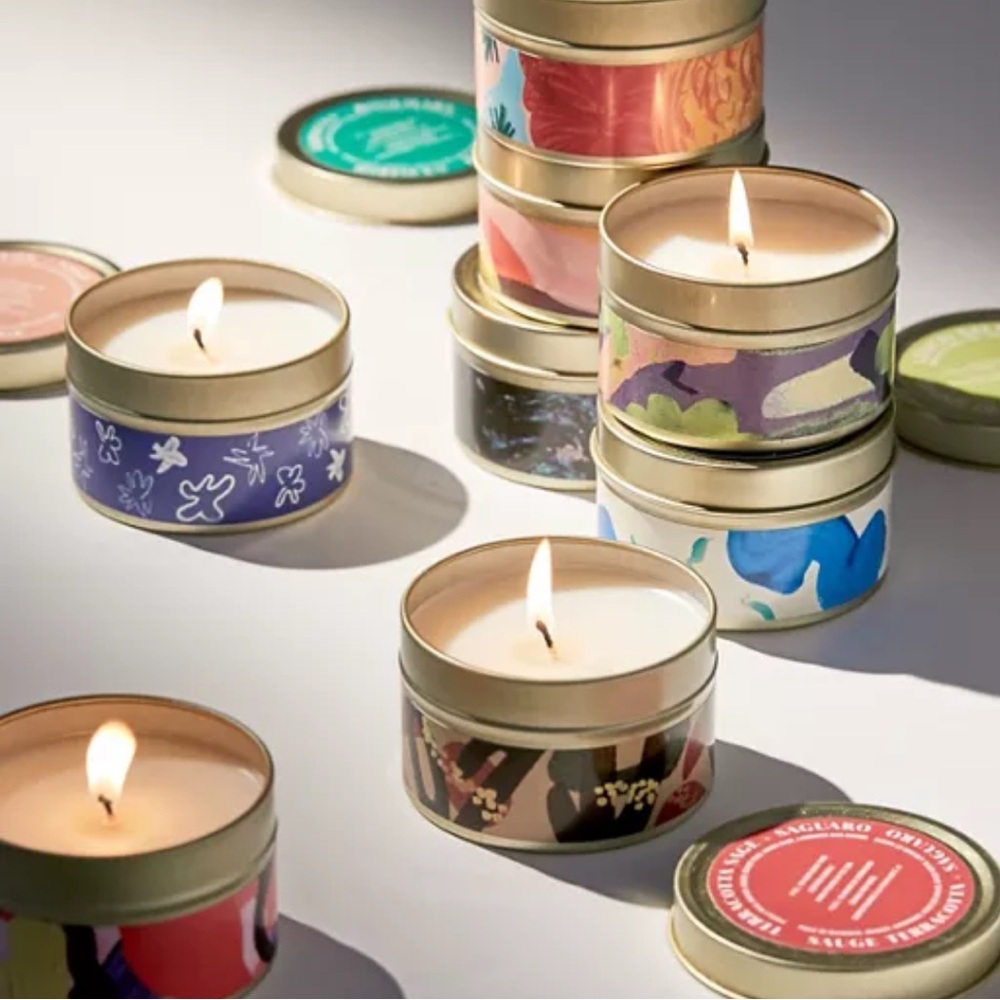 NWT [LOT of 3] Urban Outfitters Artist Print Tin Scented Candles